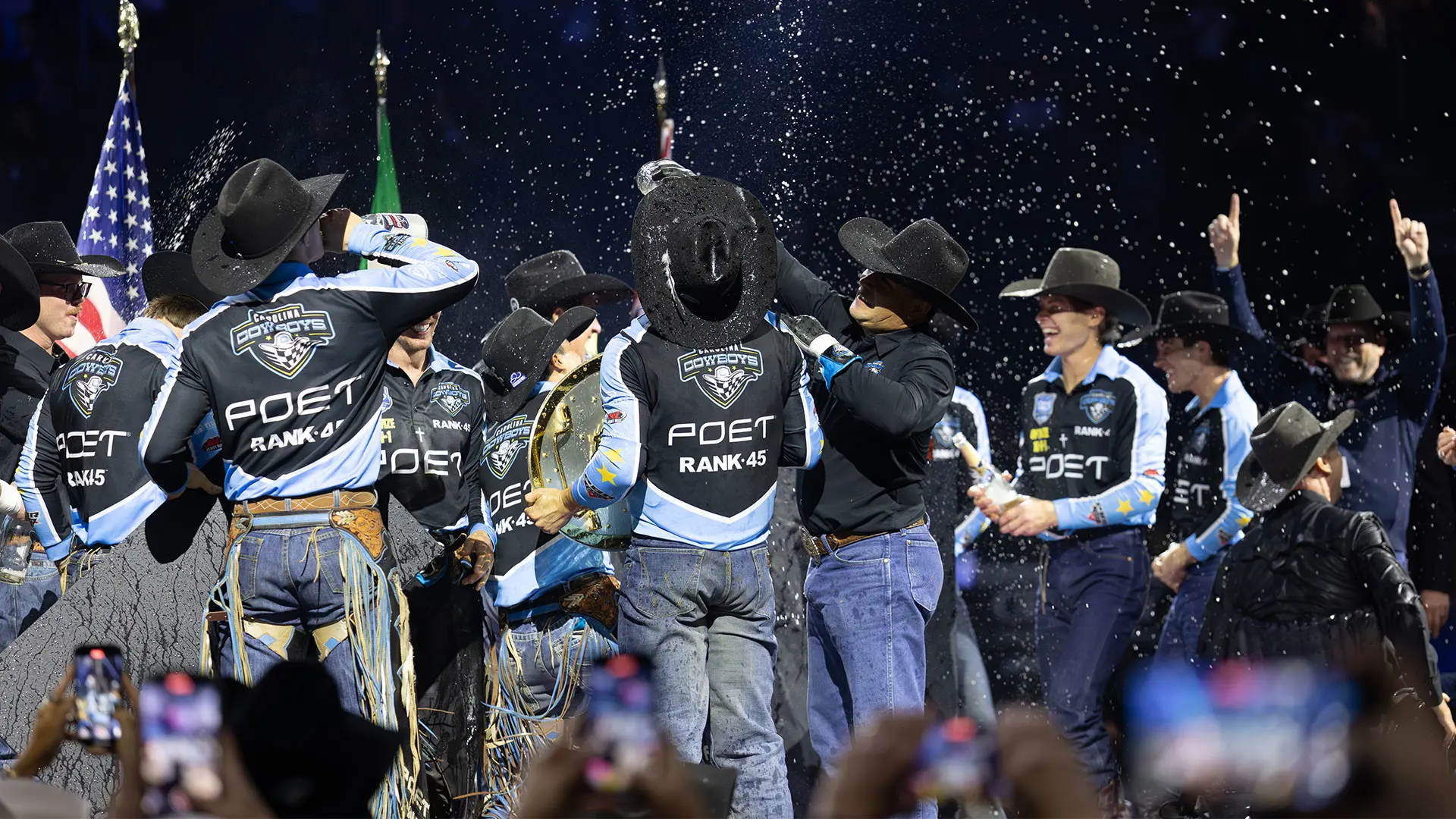 Carolina Cowboys and Richard Childress Racing media availability at Greensboro Holiday Parade on Dec. 6